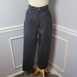 LEVI'S 921 Black Taper Fit VTG Orange Tab 100% Cotton Denim Retro Mom Jeans 16 M
